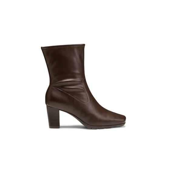 Aerosoles Women's Cinnamon Heeled Tailored Booties Brown Size 11 - Picture 2 of 5